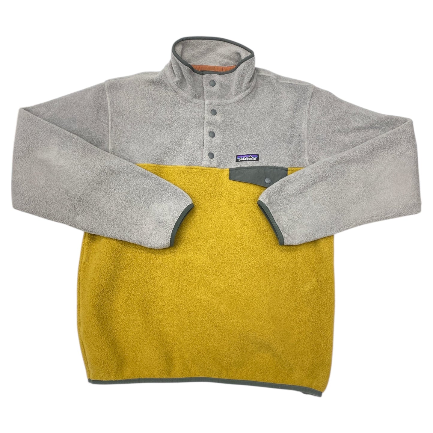 Athletic Fleece By Patagonia In Grey & Yellow, Size:M