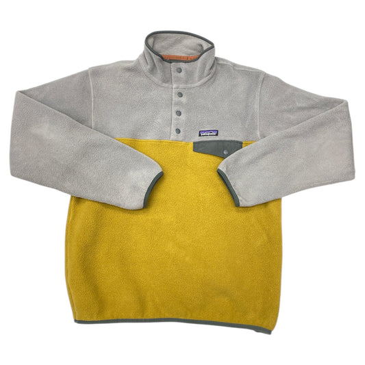 Athletic Fleece By Patagonia In Grey & Yellow, Size:M