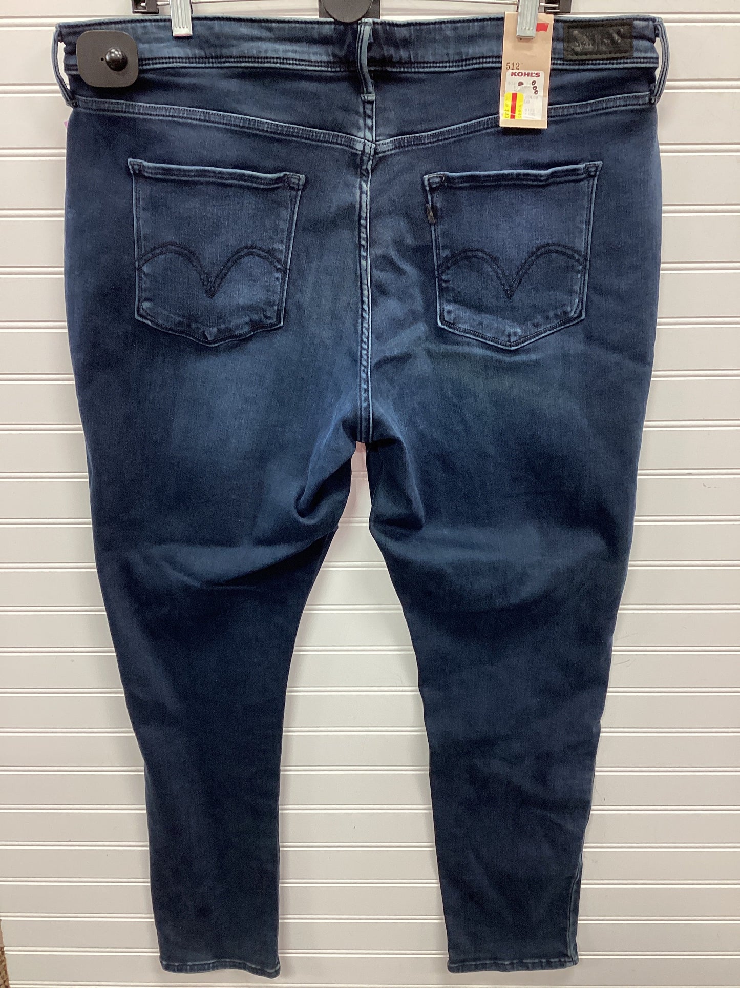 Jeans Jeggings By Levis In Blue Denim, Size:22