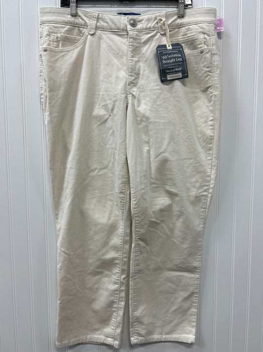 Pants Corduroy By Democracy In Cream, Size:18 NWT