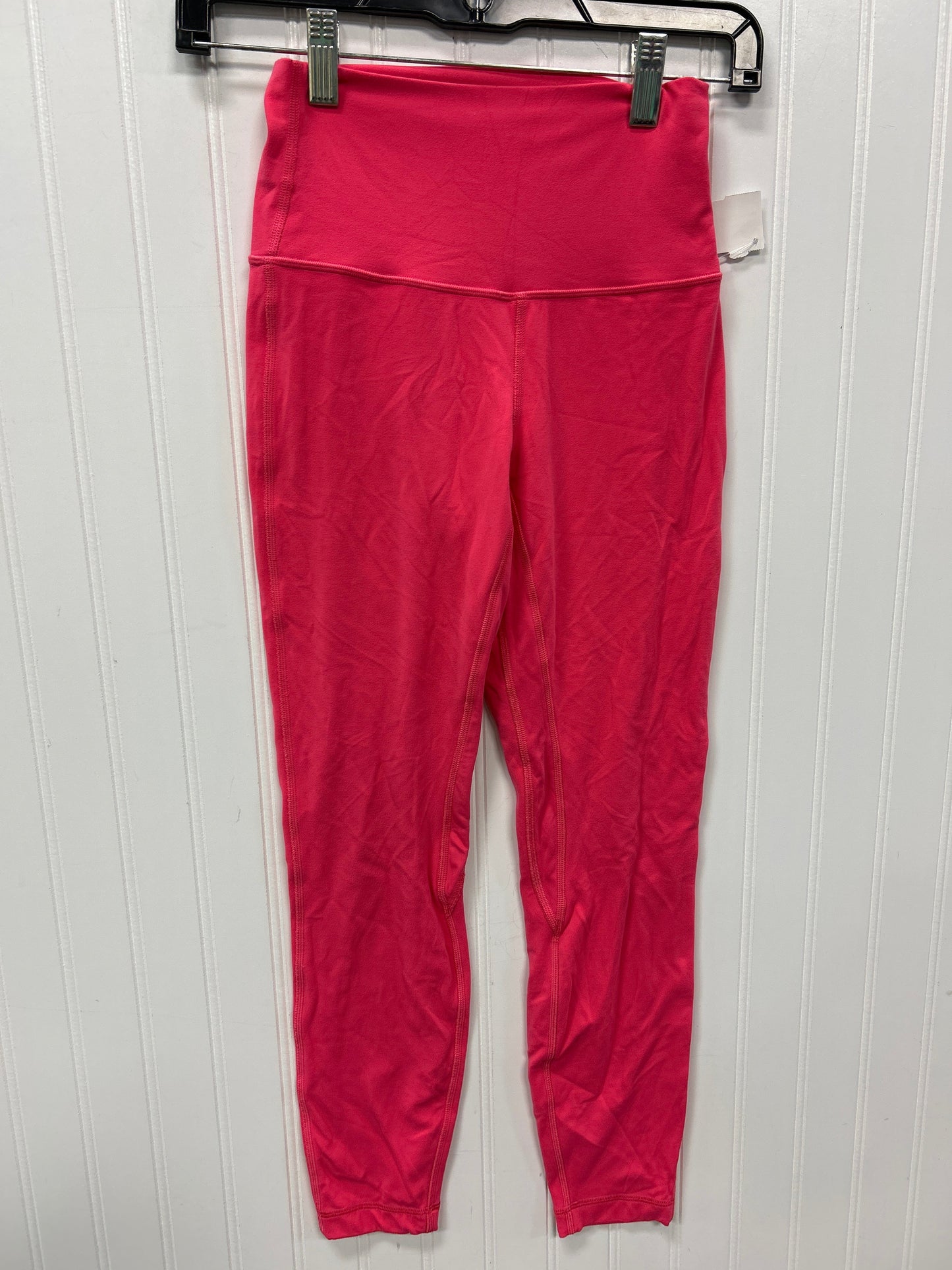 Athletic Leggings By Lululemon In Pink, Size:4