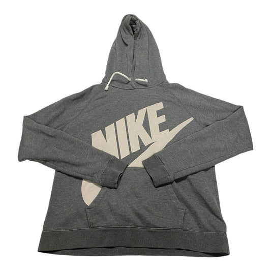 Athletic Sweatshirt Hoodie By Nike In Grey, Size:L