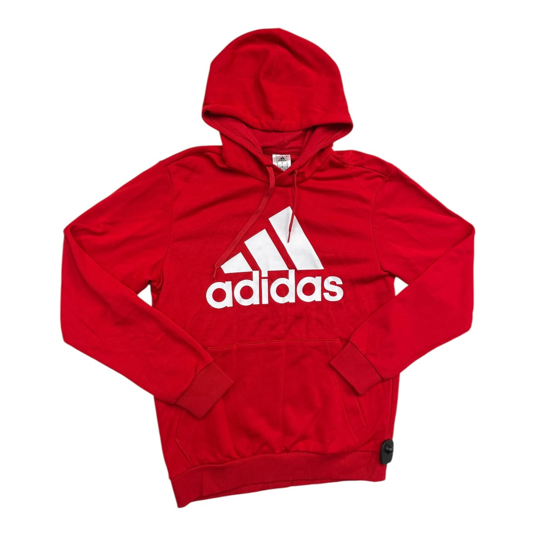 Sweatshirt Hoodie By Adidas In Red & White, Size:M