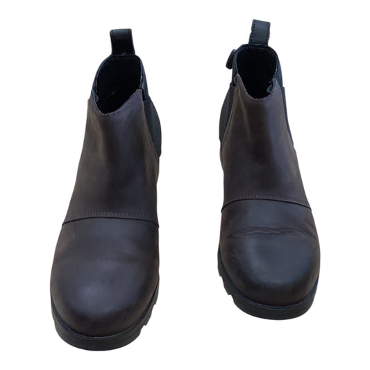 Boots Ankle Flats By Sorel In Brown, Size:9.5
