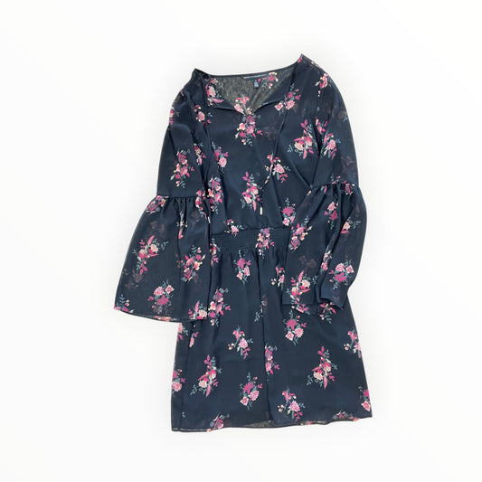 Dress Casual Midi By White House Black Market In Black & Pink, Size:S