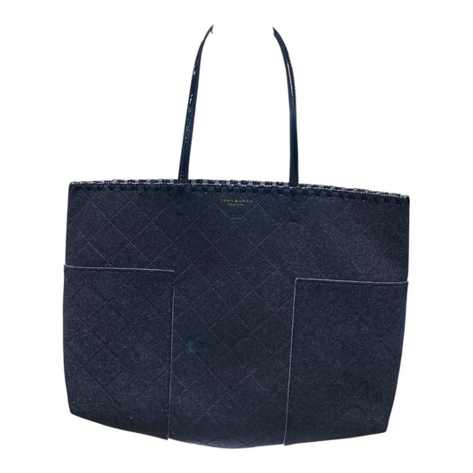 Handbag Designer By Tory Burch In Navy, Size:Large
