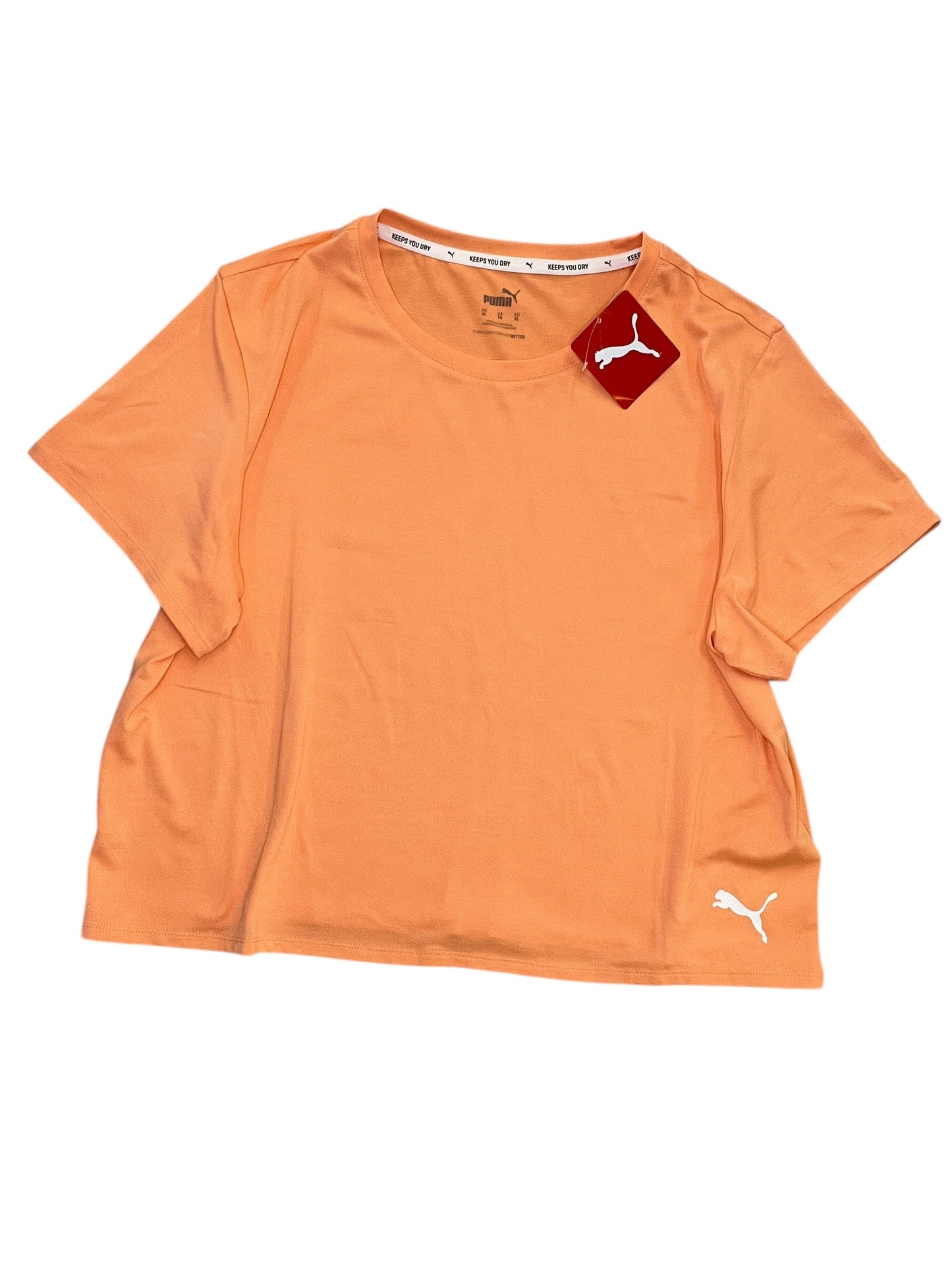 Athletic Top Ss By Puma In Orange, Size:Xl