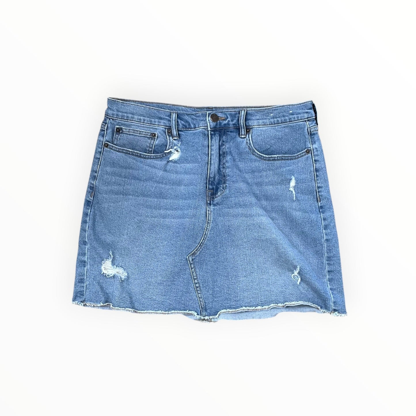 Skirt Mini & Short By Calvin Klein In Blue Denim, Size:8