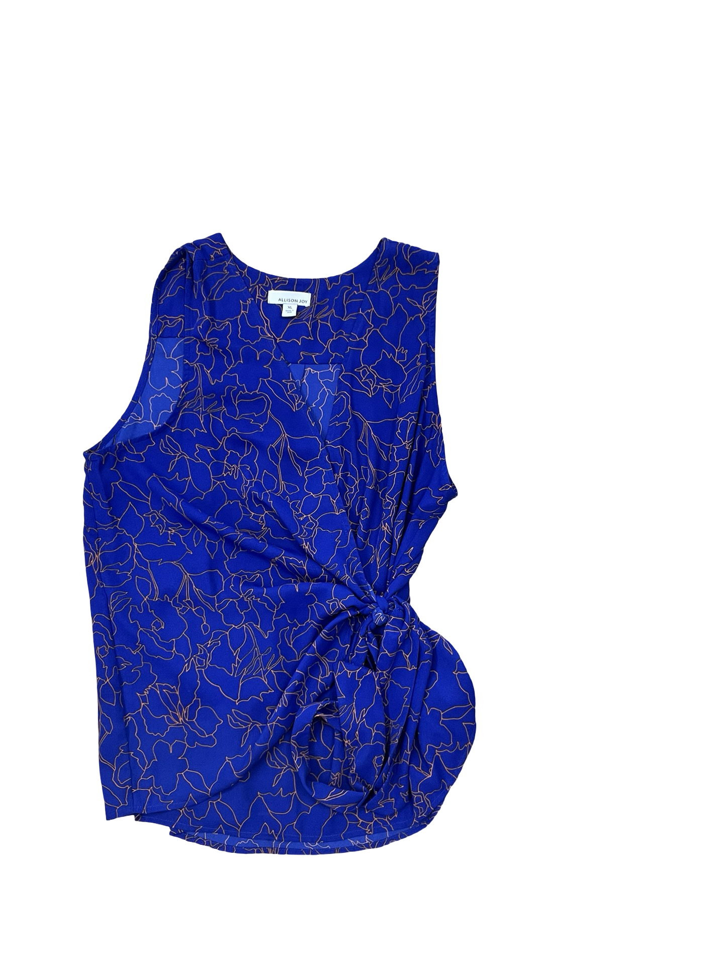 Top Sleeveless By Allison Joy In Blue & Orange, Size:Xl
