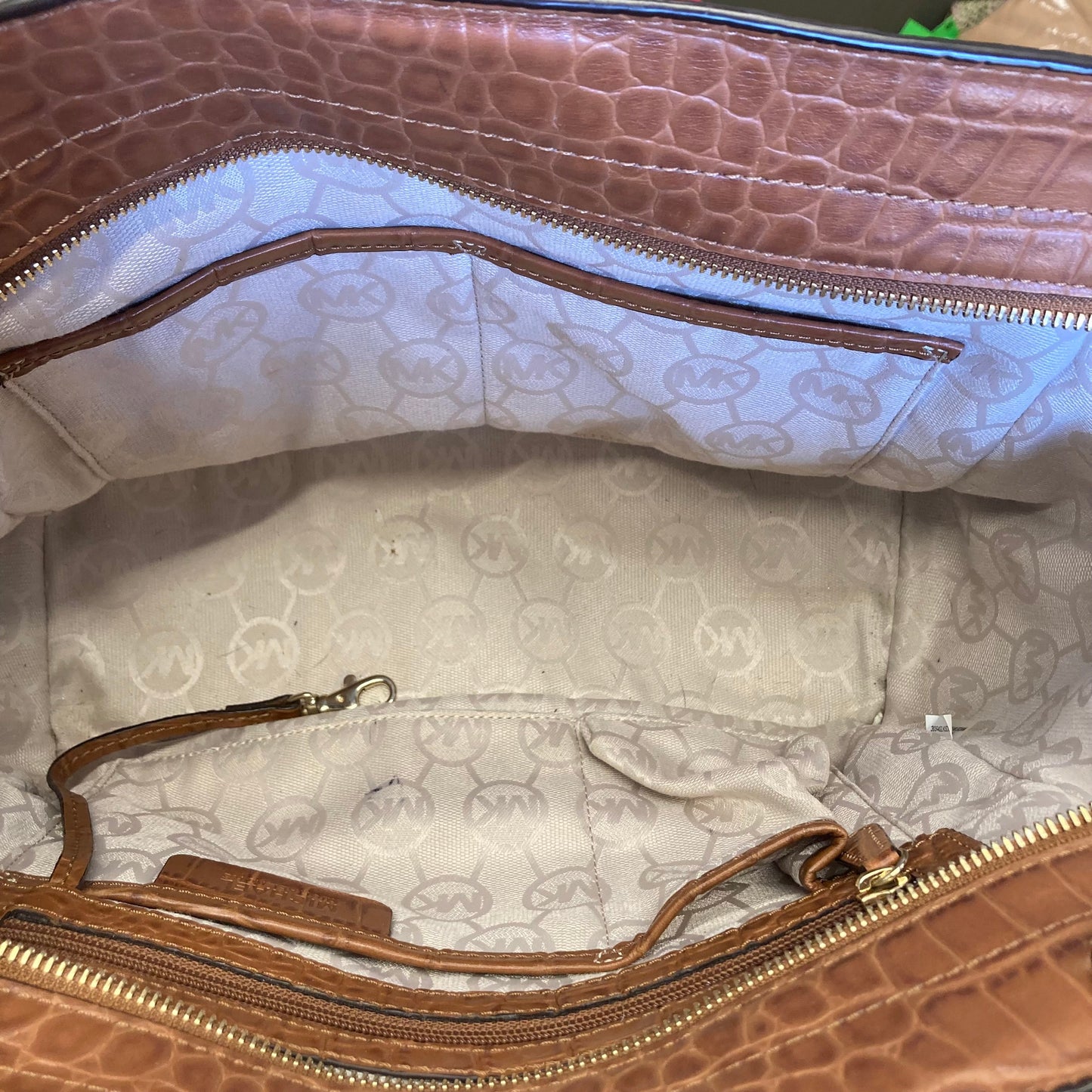 Handbag Designer By Michael Kors In Tan, Size:Large