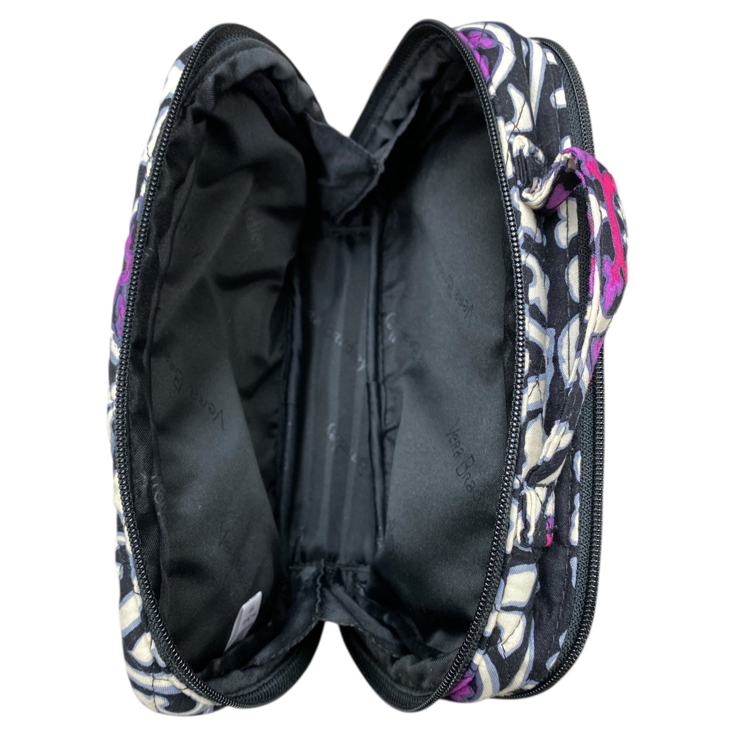 Makeup Bag By Vera Bradley In Purple & White, Size:Large
