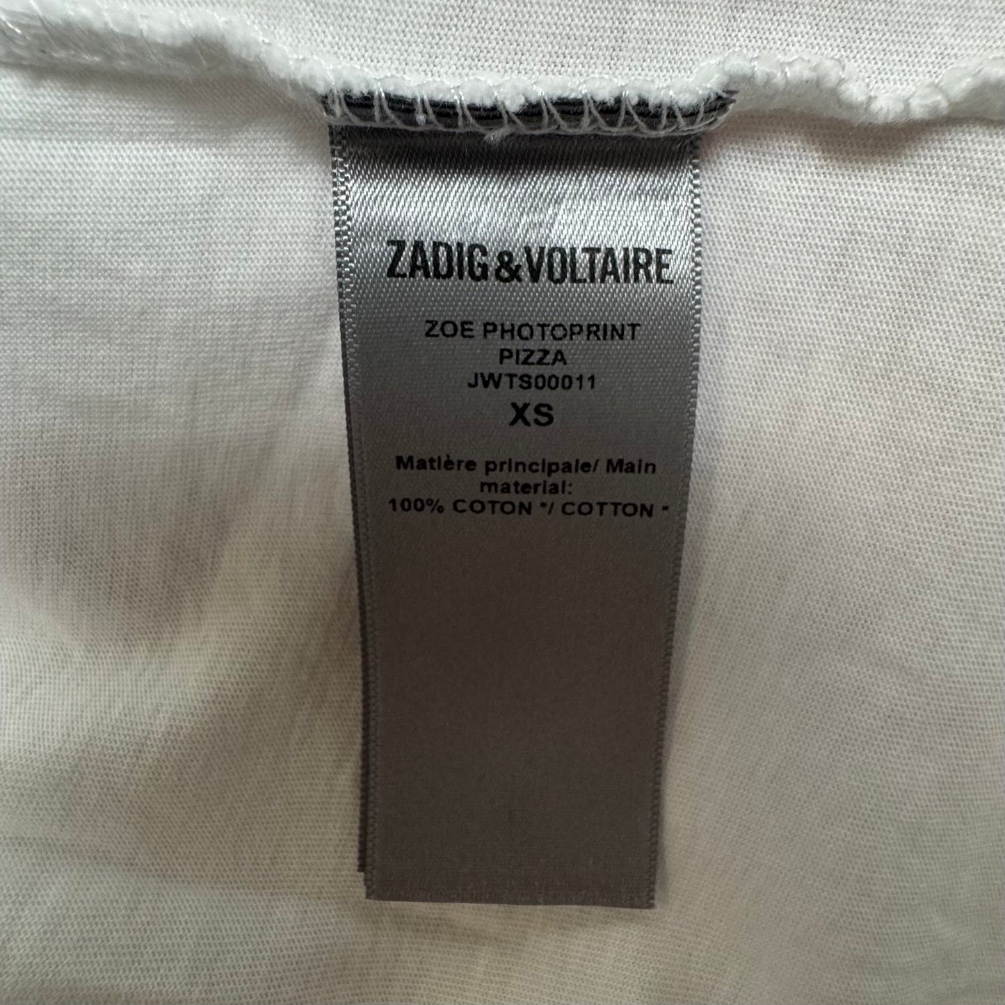 “Amour*” Top Short Sleeve By Zadig And Voltaire In White, Size: Xs