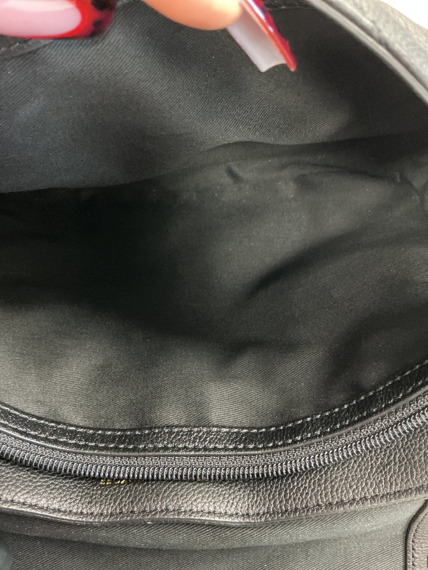 Crossbody Designer By Rebecca Minkoff In Black & Gold, Size:Medium