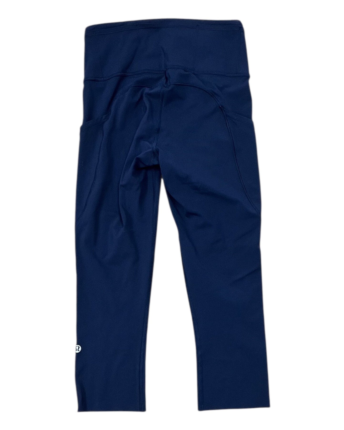 Athletic Leggings Capris By Lululemon In Navy, Size:S