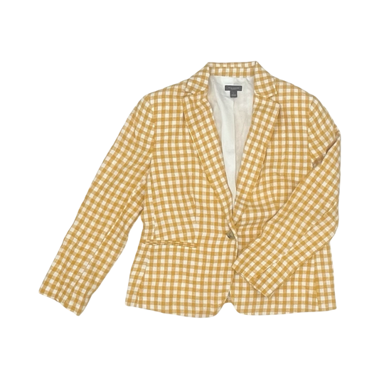Blazer By Ann Taylor In White & Yellow, Size:S