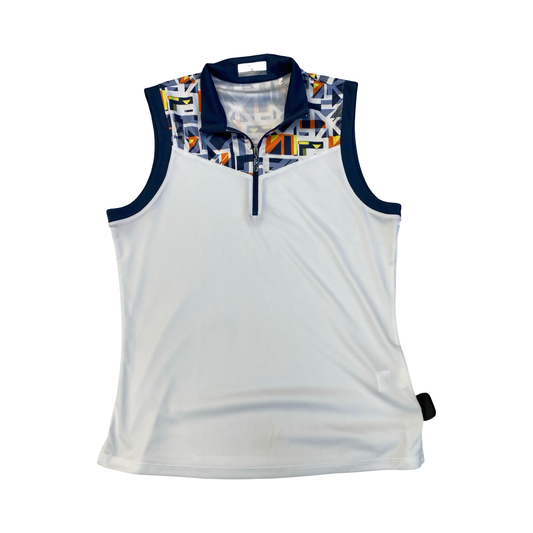 Athletic Tank Top By Callaway In White, Size:L