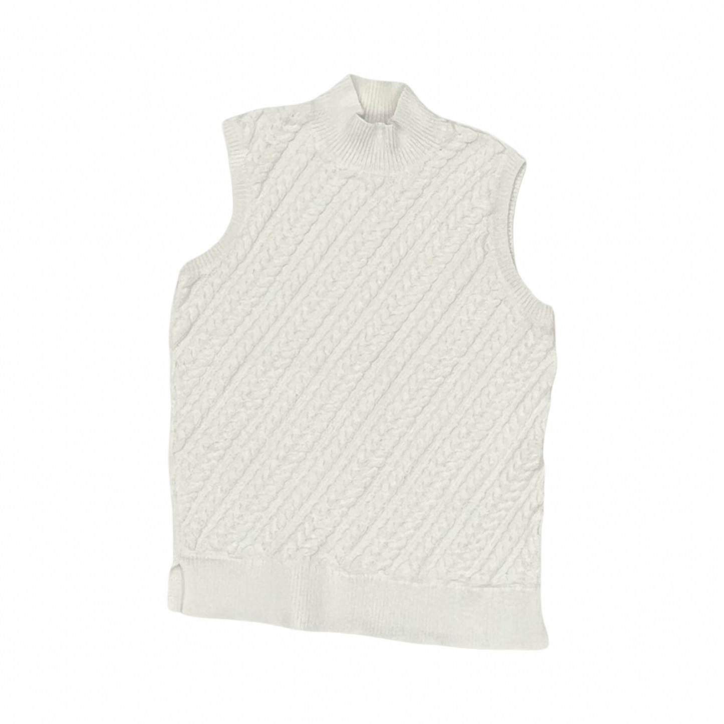 Top Sleeveless By Talbots In White, Size:Sp
