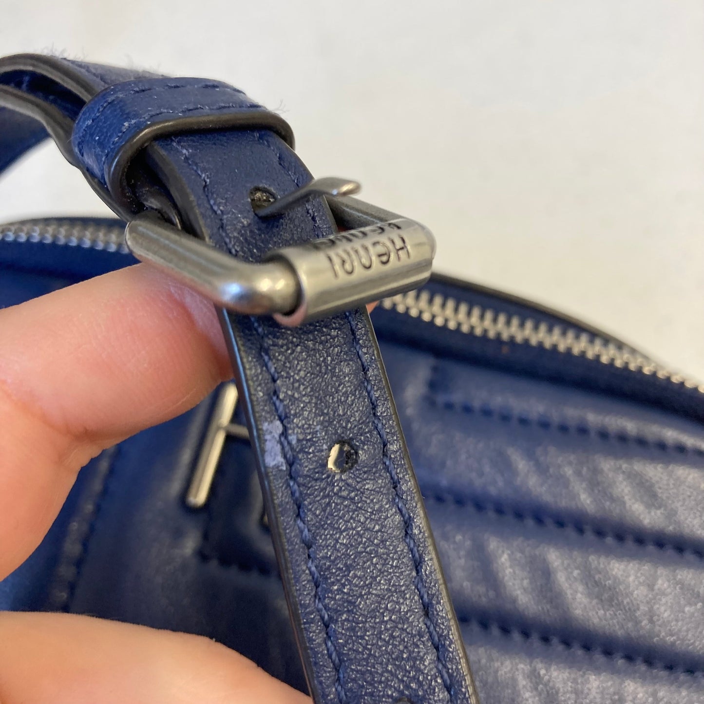 Belt Bag Leather By Henri Bendel In Blue, Size:Small