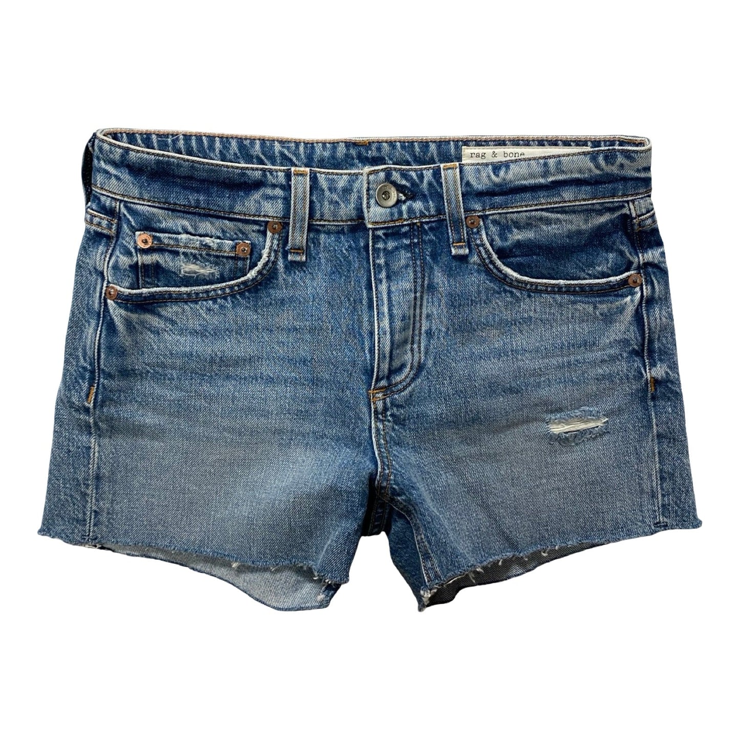 Shorts By Rag And Bone In Blue Denim, Size:0