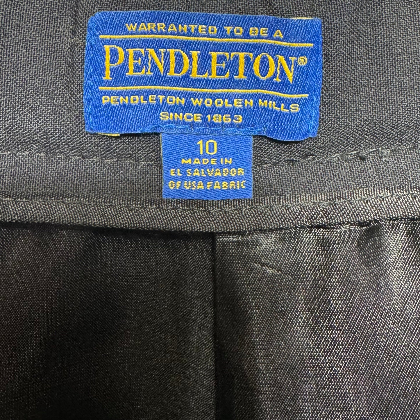 Wool Pants Dress By Pendleton In Black, Size: 10