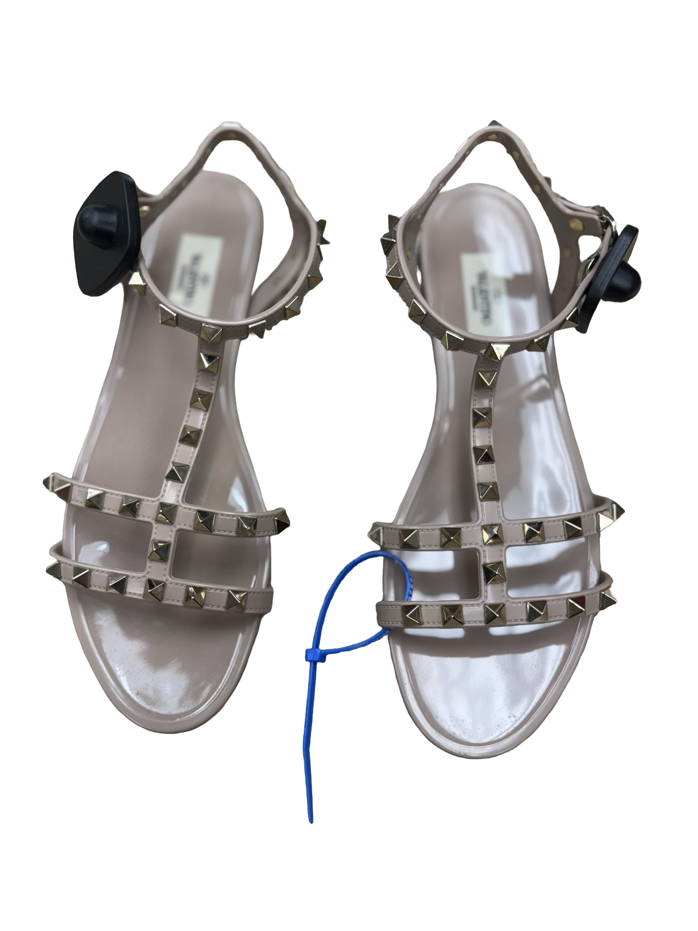 Sandals Luxury Designer By Valentino-Garavani In Beige, Size:9