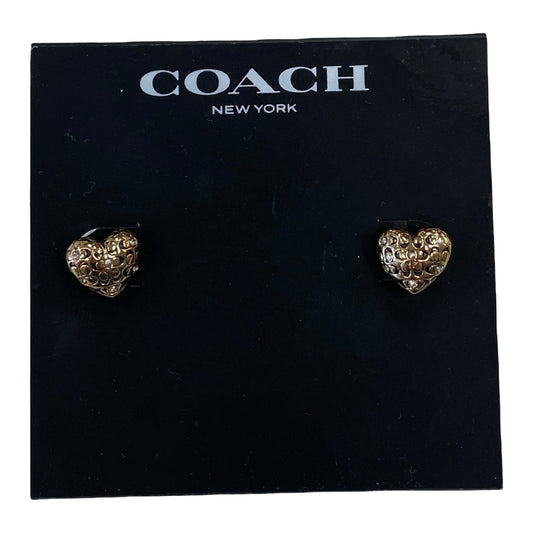 Earrings Designer By Coach In Gold