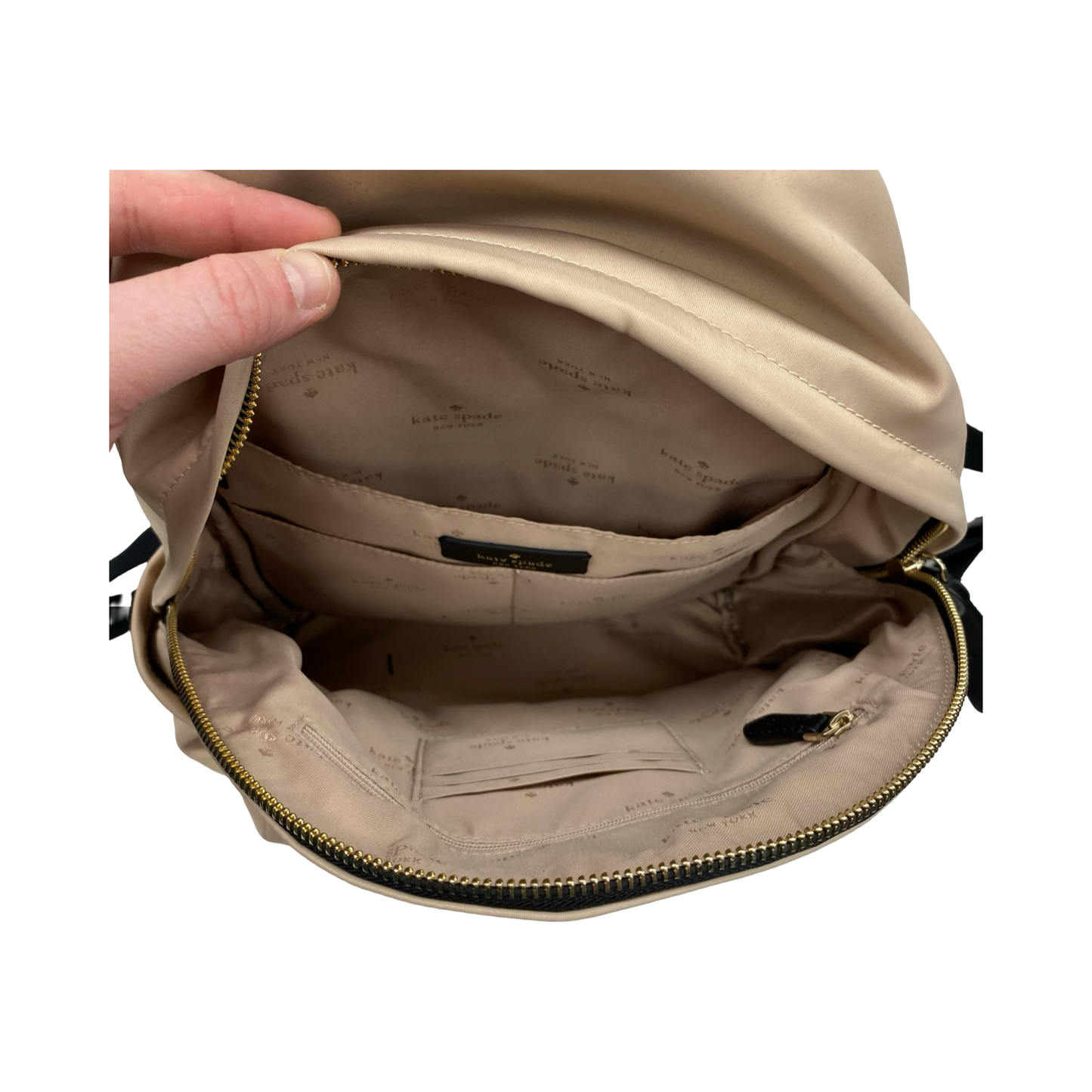 Backpack Designer By Kate Spade In Tan, Size:Medium