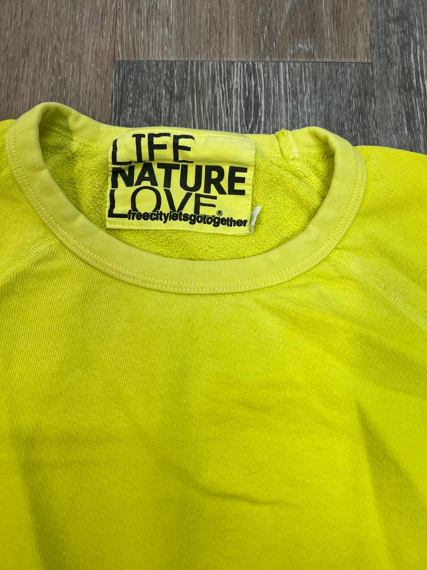 Sweatshirt Crewneck By Freecity In Yellow, Size: S