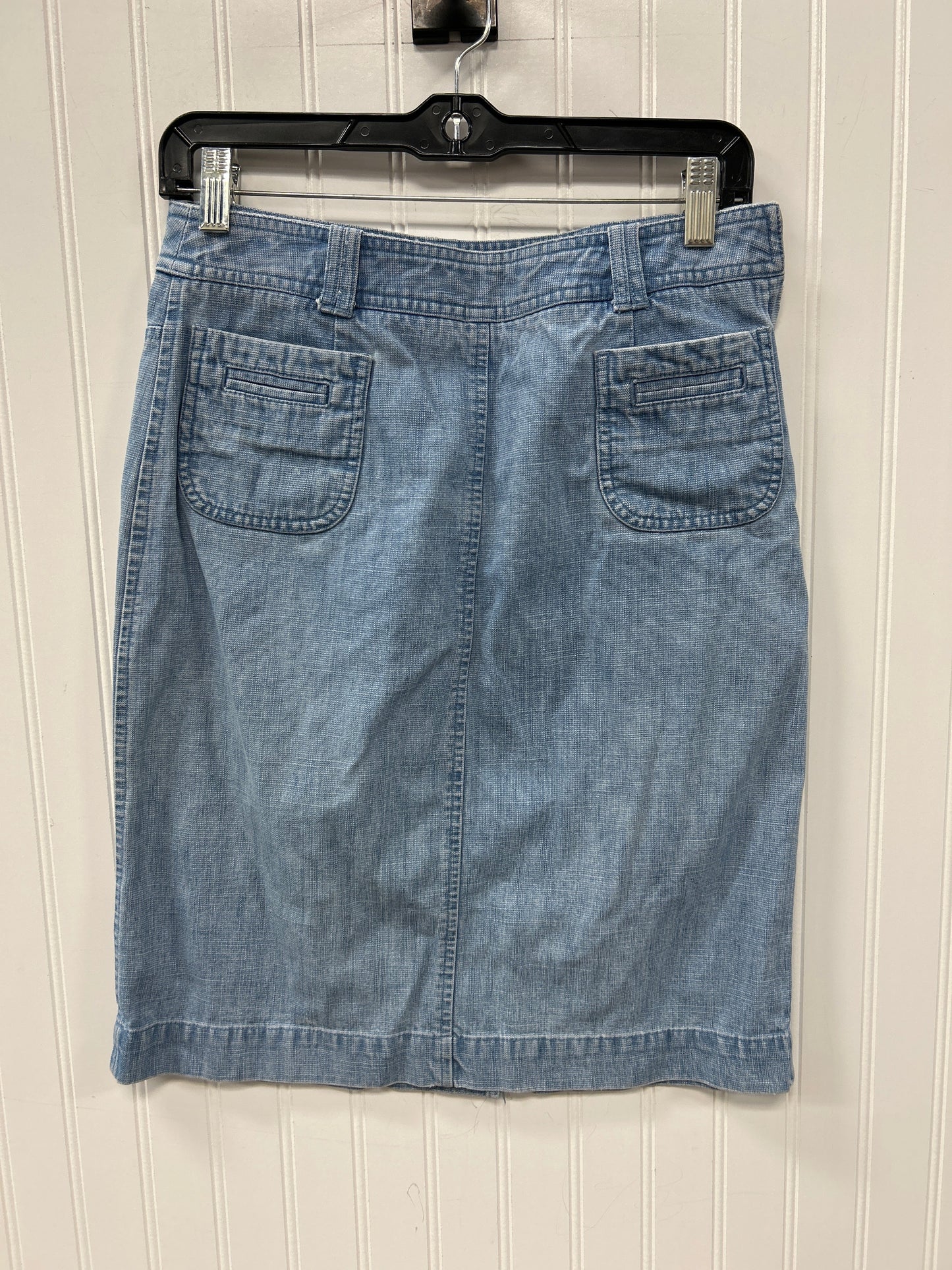 Skirt Midi By Talbots In Blue Denim, Size:6