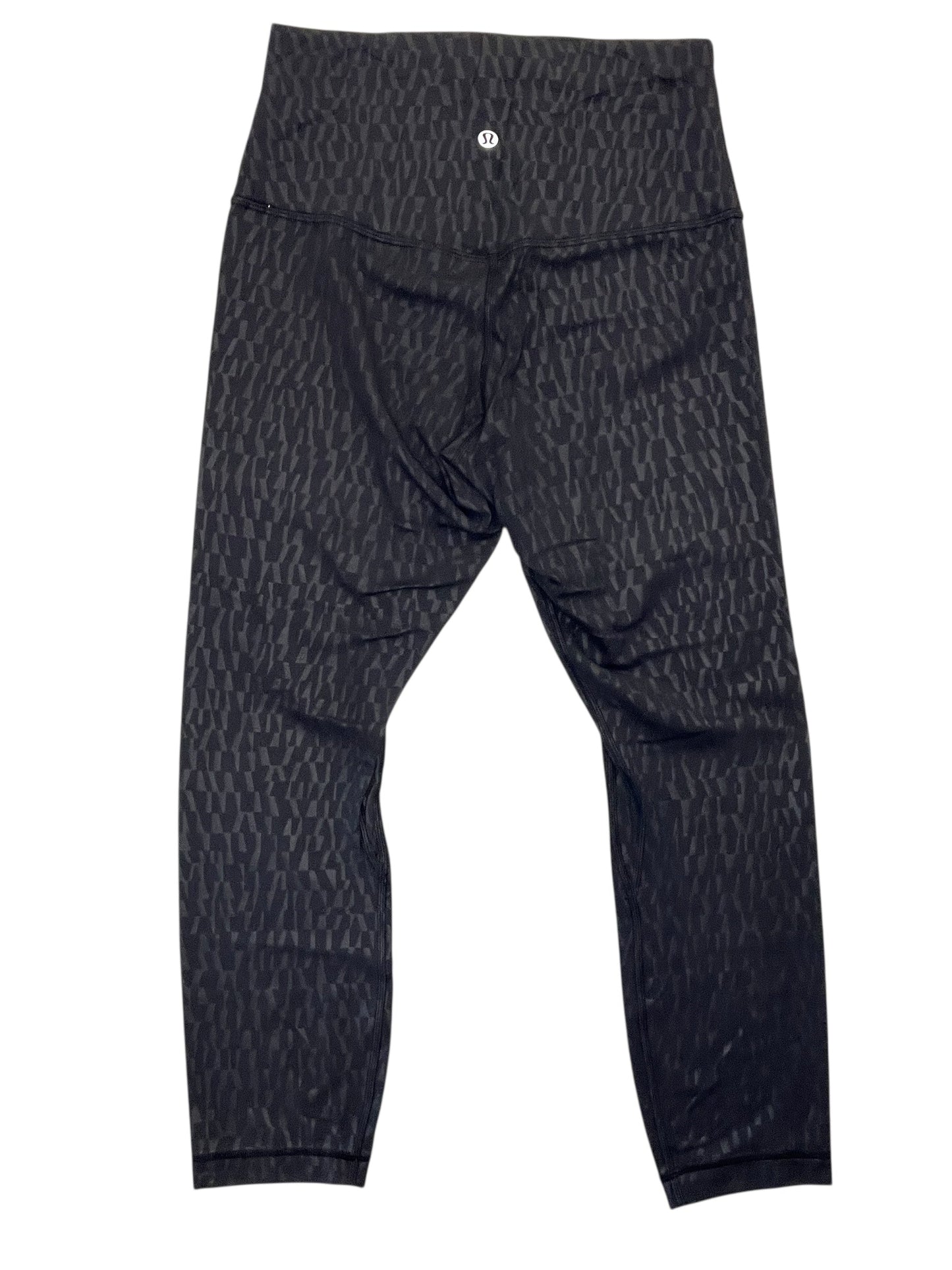 Athletic Leggings Capris By Lululemon In Black & Grey, Size:S