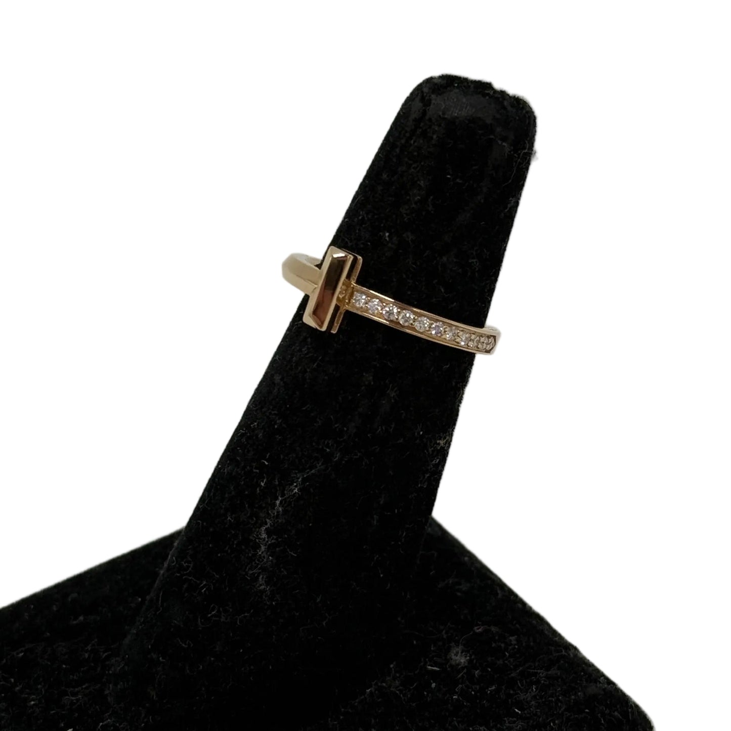 Tiffany & Company T1 Diamond Luxury Ring in 18k Rose Gold, Size: 6