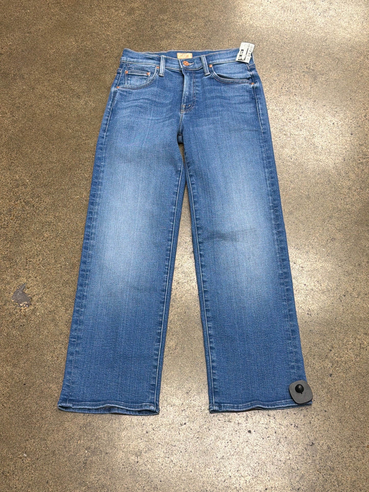 Jeans Straight By Mother In Blue Denim, Size:2