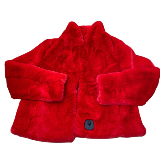 Coat Faux Fur & Sherpa By Inc In Red, Size:Xl