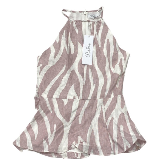Top Sleeveless By Parker In Pink & White, Size:Xxs