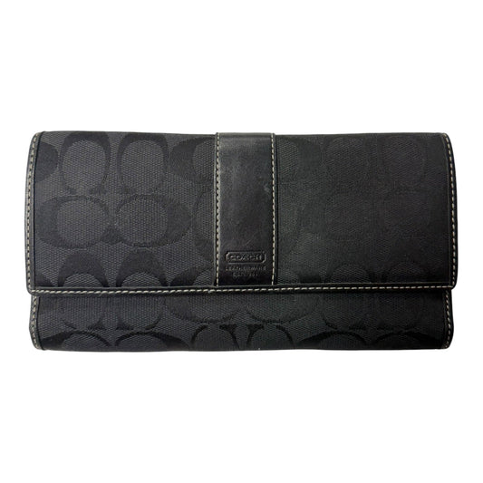 Wallet Designer By Coach In Black, Size:Large