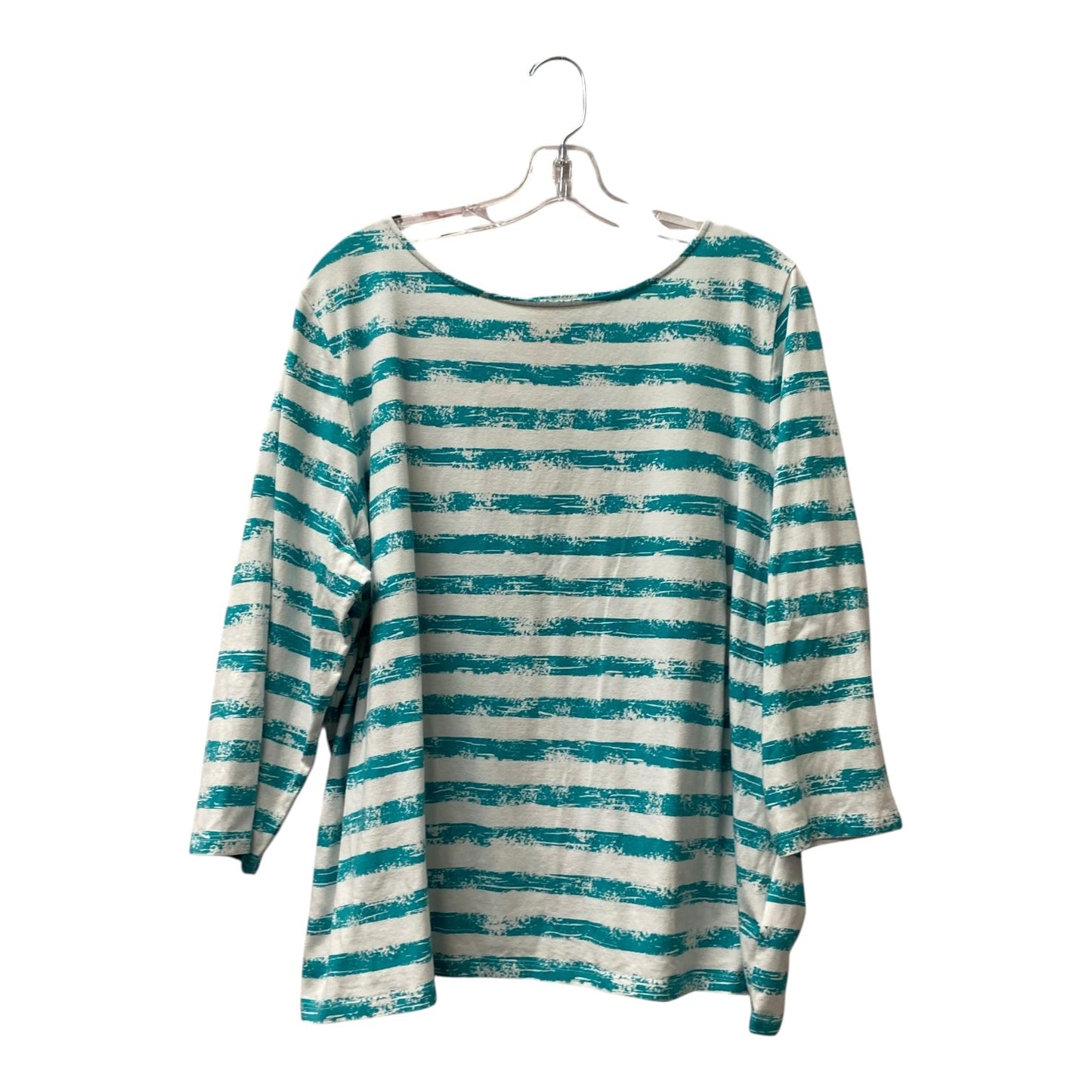Top Ls By Ruby Rd In Green & White, Size:2X