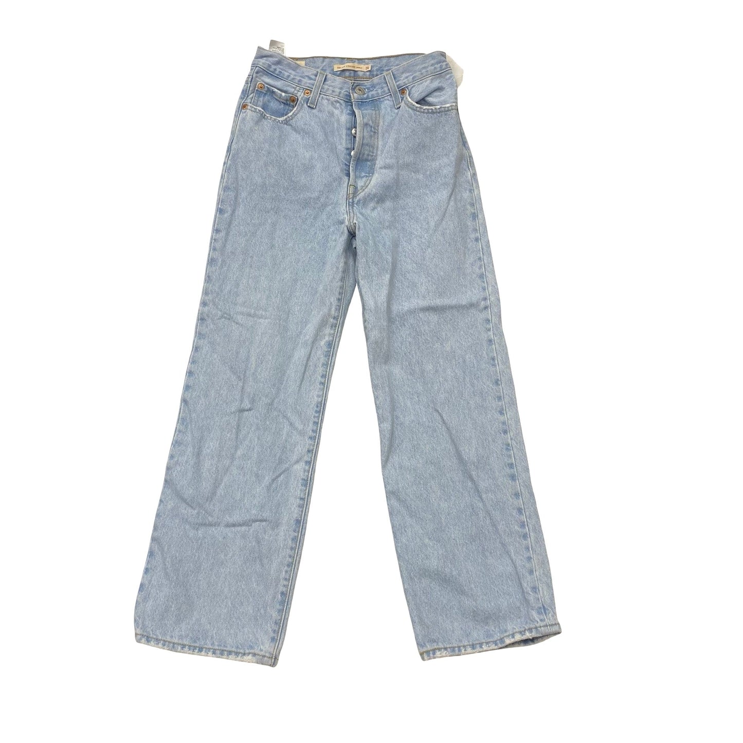 Jeans Straight By Levis In Blue Denim, Size:2