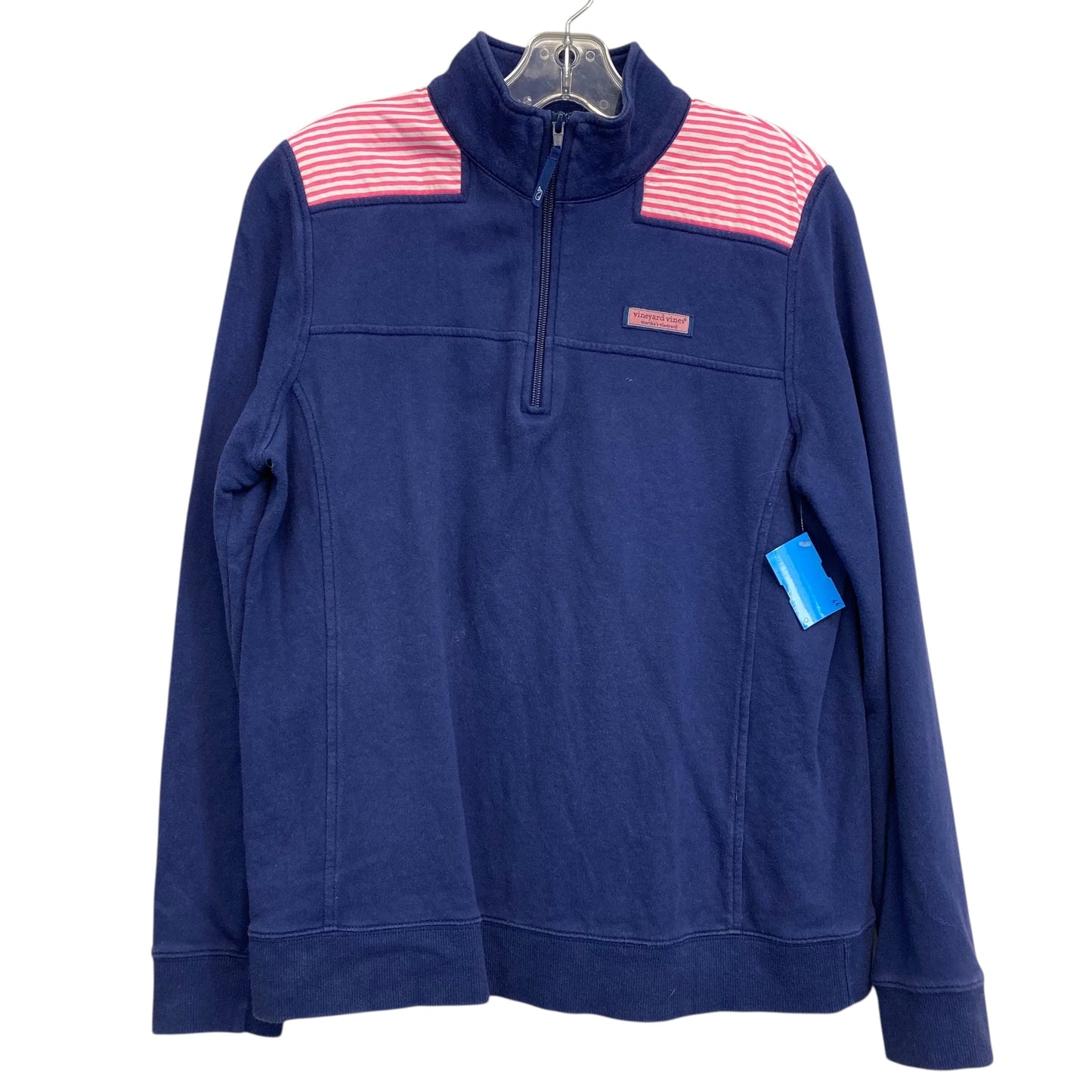 Sweatshirt Collar By Vineyard Vines In Blue & Pink, Size:L
