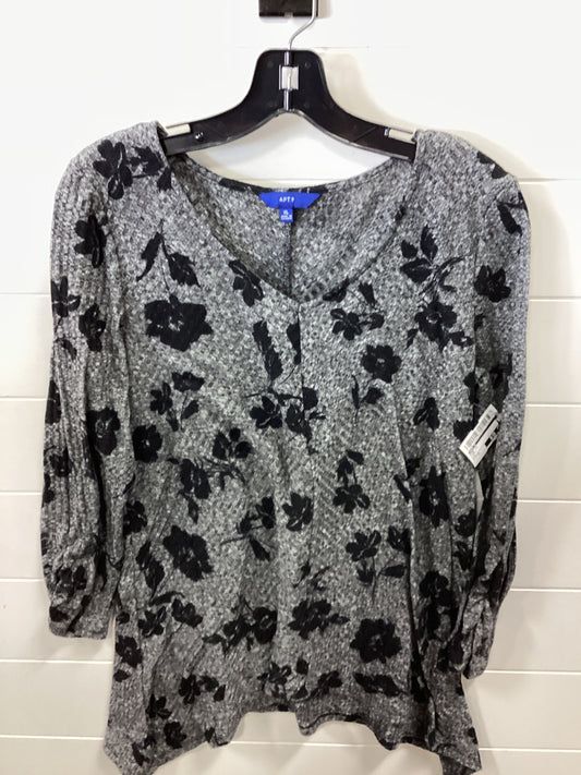Top Ls By Apt 9 In Grey, Size:Xl