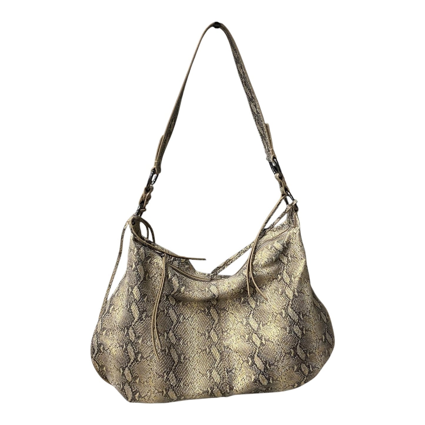 Handbag Leather By Hobo Intl In Snakeskin Print, Size:Medium