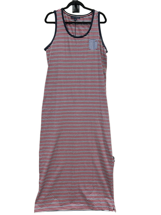 Dress Casual Maxi By Tommy Hilfiger In Striped Pattern, Size:L