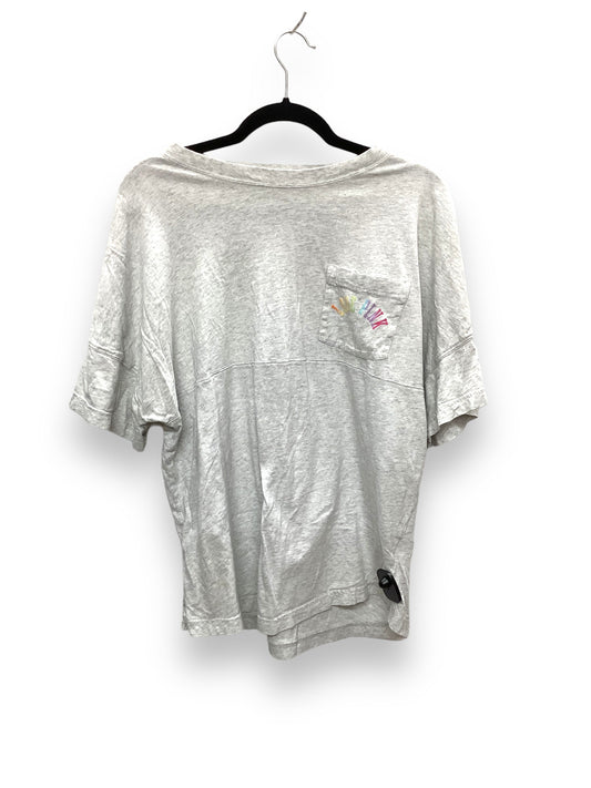 Top Short Sleeve By Pink In Grey, Size: M