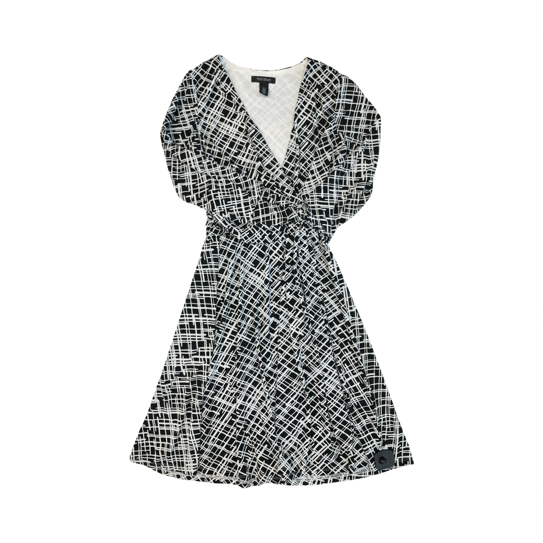 Dress Party Midi By White House Black Market In Black & White, Size:8