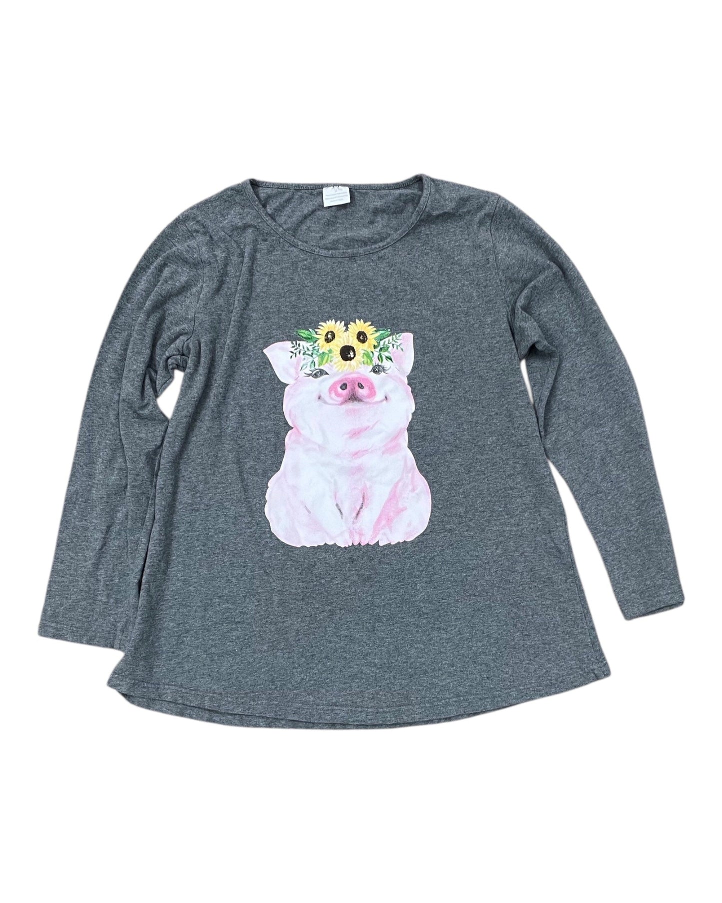Top Ls By Clothes Mentor In Grey, Size:M