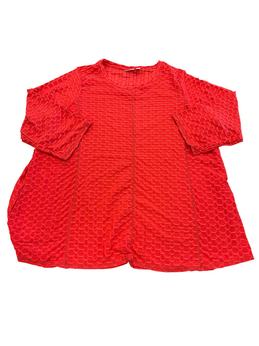 Top Ls By Logo In Coral, Size:2X