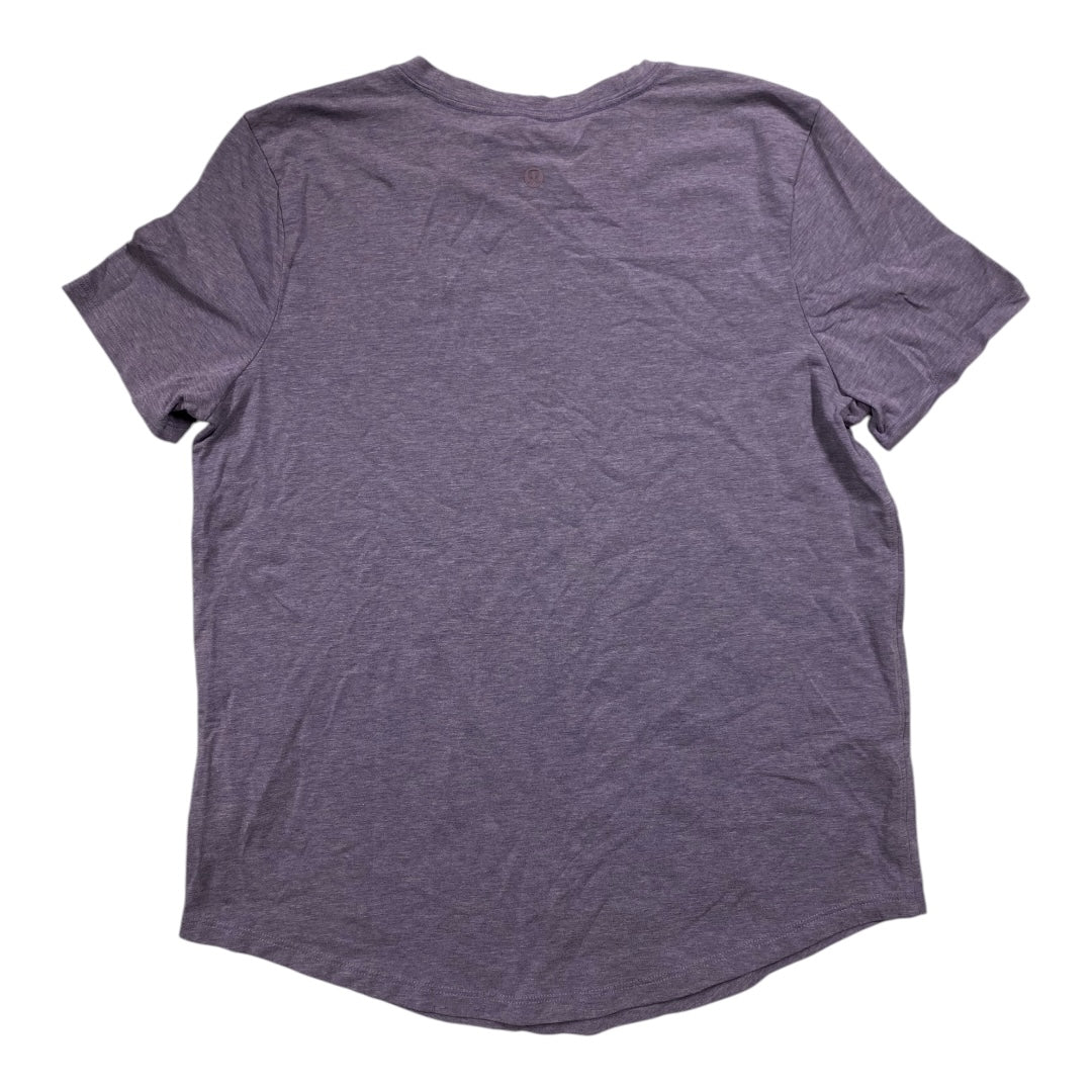 Athletic Top Ss By Lululemon In Purple, Size:4