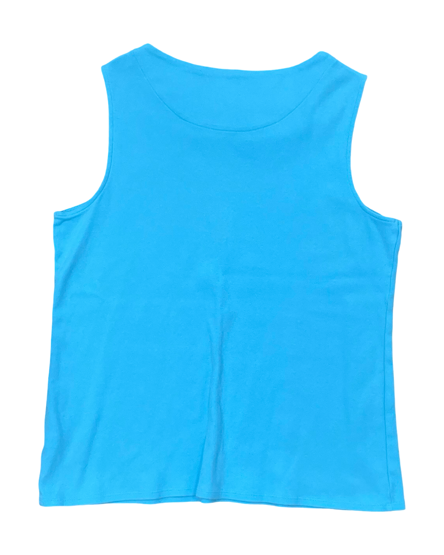 Top Sleeveless Basic By Croft And Barrow In Teal, Size:1X