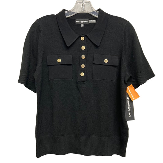 Top Ss Designer By Karl Lagerfeld In Black, Size:M