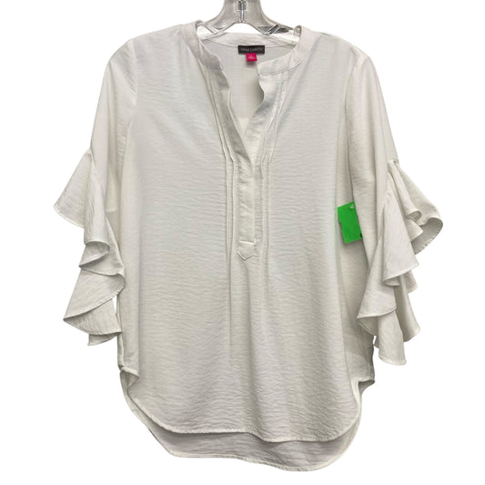 Top 3/4 Sleeve By Vince Camuto In White, Size:Xs