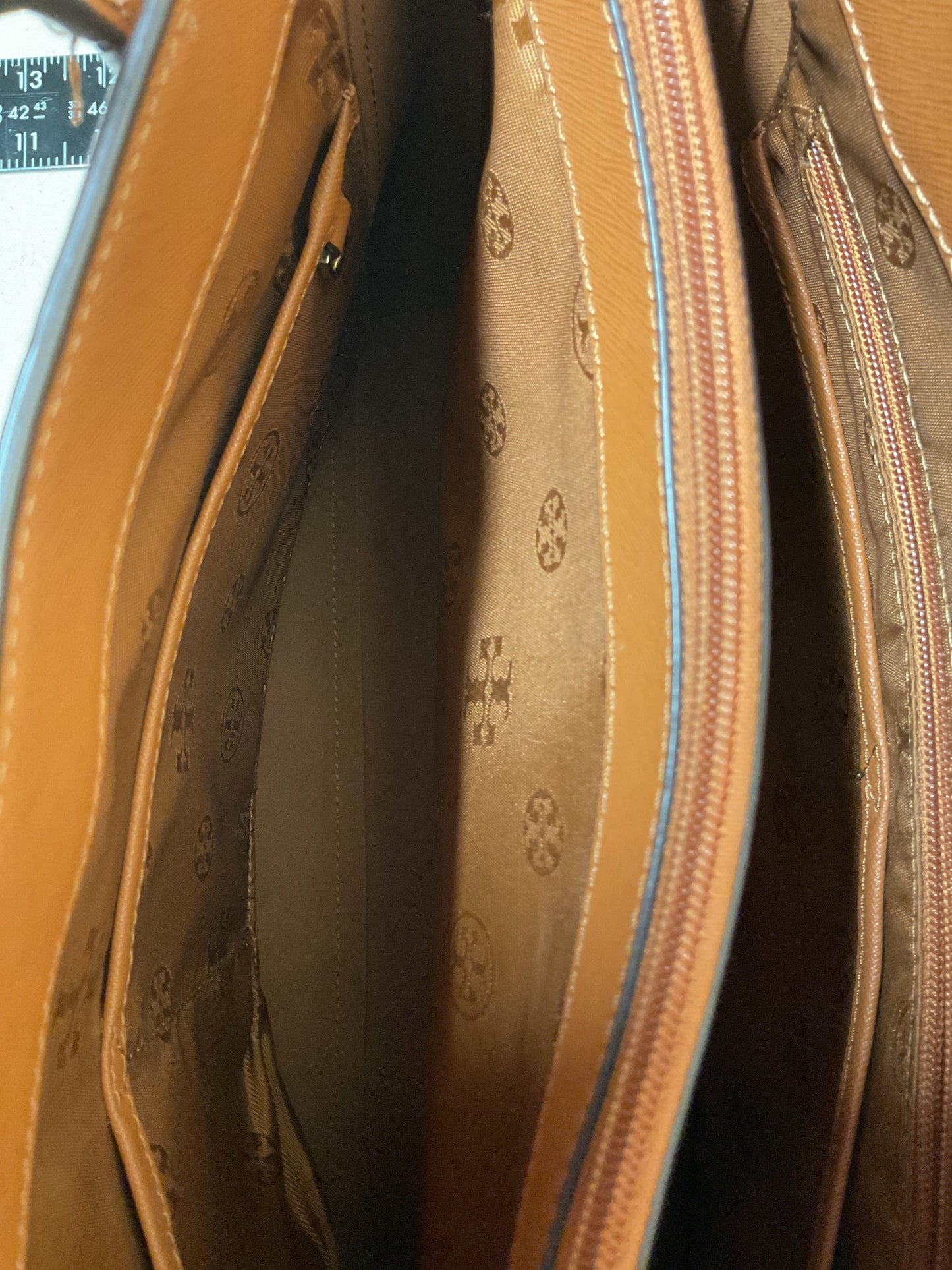 Handbag Designer By Tory Burch In Brown, Size:Medium